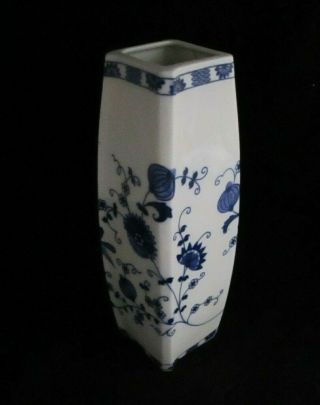 Rare Vintage Seymour Mann Vienna Woods Porcelain Blue Cobalt Square Vase Japan