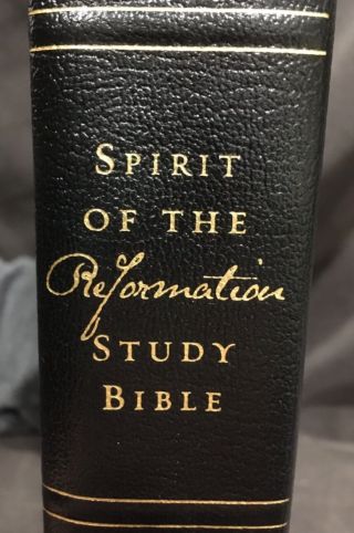 Rare Spirit Of The Reformation Study Bible Niv Top Grain Leather Theology Calvin