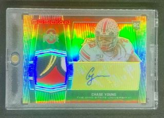2020 Panini Chase Young Osu Rc Rookie Card Auto Rare Patch 
