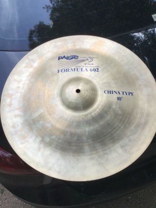Rare Vintage Paiste Formula 602 Blue Label 18” China Type Cymbal