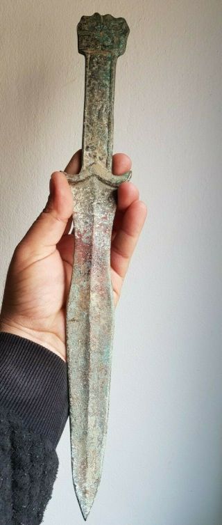 Rare 1200 B.  C.  Ancient Luristan,  Dagger,  Sword,  Scarce.  447 Gr.  395 Mm