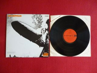 Led Zeppelin Self Titled Lp 1969 Red Label Printed In Canada Very Rare In Vg,