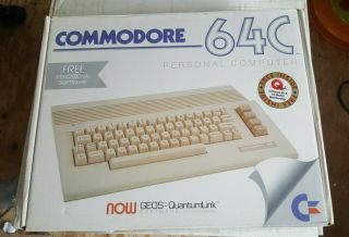 Rare Commodore 64c Computer - W/box,  Manuals,  Geos,  Etc
