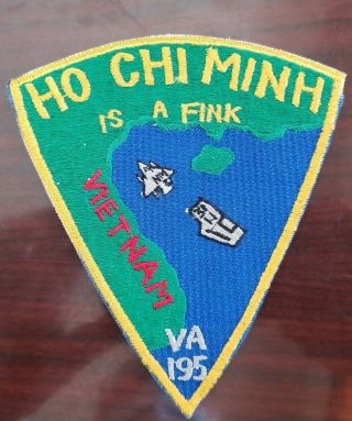 Rare Vintage Ho Chi Minh Is A Fink Vietnam Va - 195 Jacket Patch 5.  25 "
