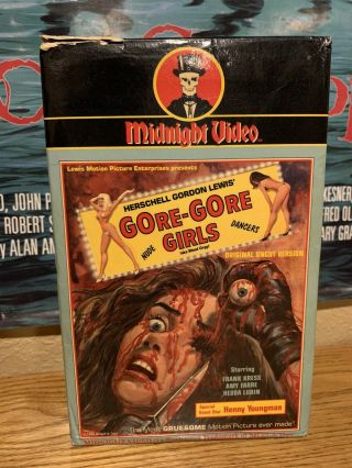 Gore Gore Girls Big Box Rare Horror Vhs Midnight Video 80s Herschel Gordon Lewis