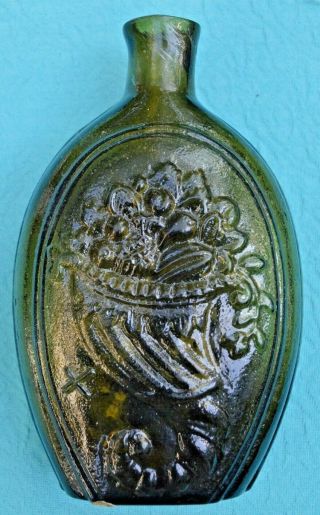 Antique Bottle Gii - 72b Eagle & Cornucopia Historical Flask Listed As Rare