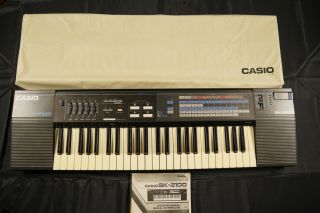 Vintage Casio Sk - 2100 Stereo Sampling Keyboard Rare,  Synthesizer Synth Sk 1 5