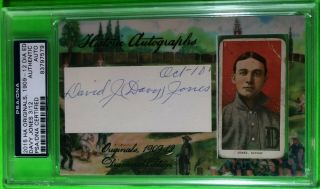 Davy J Jones Historic Autographs Ha Originals 1909 T206 Cut Auto Signed Psa Red