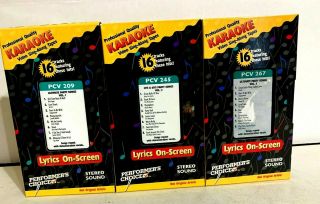 3professional Quality Karoke Video Sing - Along Party Vhs Tapes Shout Louie Rare