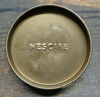Rare Wwii Vintage Us Army Gi C - Ration / Ration Type K Nescafe Coffee Tin