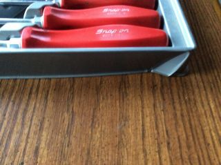 Vintage Rare Red SNAP ON - (8PC Screwdriver SET) with tray 4