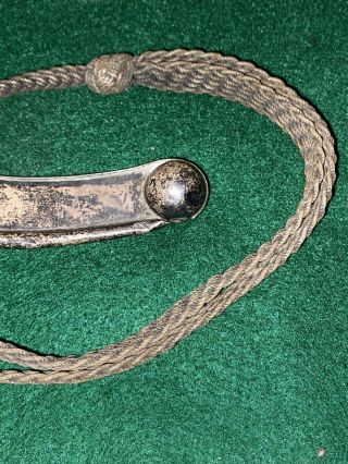 Sterling Silver Boatswain/Bosun Naval Whistle.  1870 - 1890s.  Rare Lanyard 3