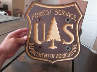 Vintage Us Forest Service Sign Department Of Agriculture Rare Wood Obsolete Orig