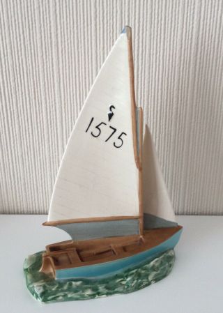 Extremely Rare Hand Painted Beswick Yacht 1634