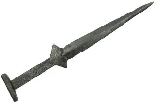 Ancient Rare Authentic Viking Scythian Roman Iron Battle Sword Dagger 4 - 6th Ad