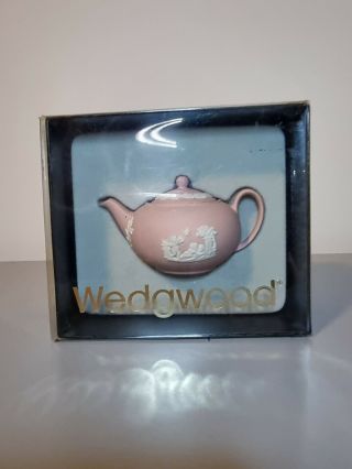 Wedgewood Miniature Jasperware Rare Pink Teapot