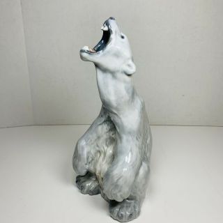 Porcelain Figurine " White Polar Bear ".  Denmark,  Royal Copenhagen 502 Rare Large