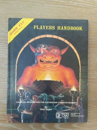 Advanced Dungeons & Dragons.  Players Handbook.  1978.  D&d Rare