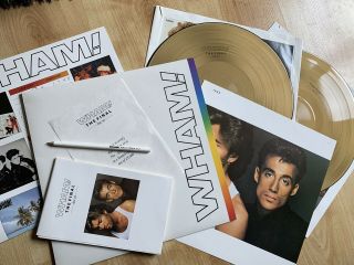 Wham ‘the Final’ Box Set 2 X Gold Vinyl Records & No.  23107 Rare