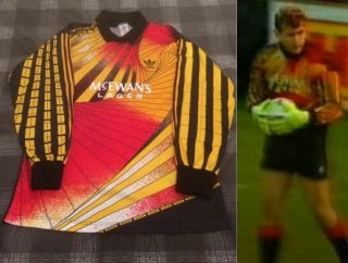 Very Rare Vintage Rangers Shirt Goalkeeper Shirt 1992/93 Retro V Good M
