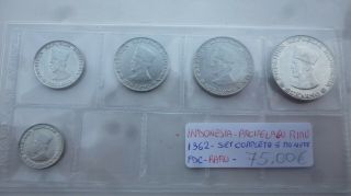 Indonesia Irian Barat Complete Set 1,  5,  10,  25,  50 Sen 1962 Unc Rare