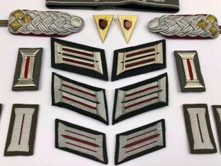 Rare East German DDR Stasi Felix Dzierzynski insignia collar tabs badges 2