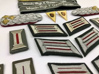 Rare East German DDR Stasi Felix Dzierzynski insignia collar tabs badges 3