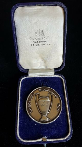 Very Rare Celtic Fc 1967 Lisbon Football Medal Silver Gold Gilt.  Pullman Press.