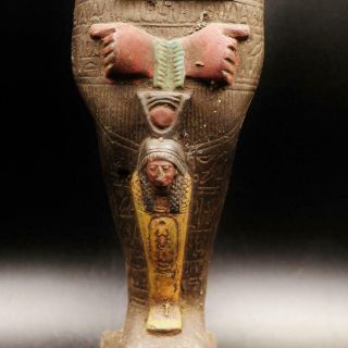 XXL_RARE Antique Egyptian Faience Ushabti (Shabti) Statue Figure.  ANCIENT EGYPT 4