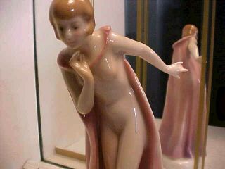 Rare Art Deco 1932 ' s Karl Ens Semi Nude Lady Figurine - Made in Germany 2