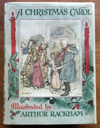 Vg 1915 Hc In Rare Dj Us Ed Christmas Carol Charles Dickens Color Arthur Rackham