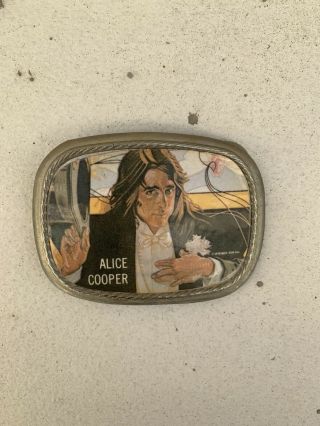 Rare Vintage 1978 Alice Cooper Belt Buckle Custom Rock Metal 70s 1970s Kiss