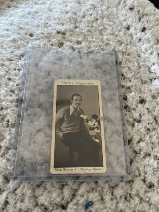 1931 Wd & Ho Wills Walt Disney & Mickey Mouse Rookie Card 24 Creased Rare Rc