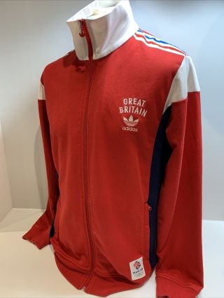 Mens Adidas Team Gb 2012 Olympics Full Zip Tracksuit Jacket Size Xl Rare