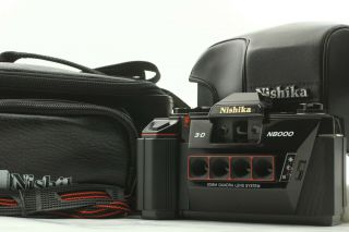 【near W/ Rare Bag】 Nishika N8000 35mm 3 - D 3d Stereo Film Camera From Japan