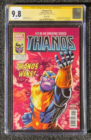 Donny Cates Cgc Ss 9.  8 Thanos 13 5th Print Cosmic Ghost Rider Thor Venom Rare