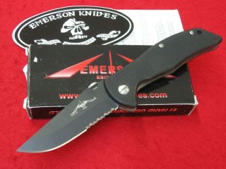 Rare 2003 Emerson Knives Nova Bts Panda G - 10 Folder Knife Usa Made