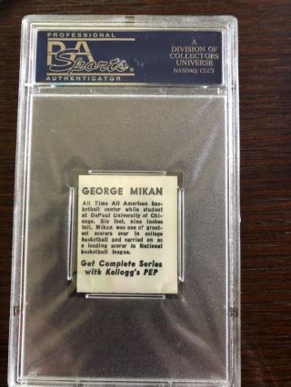 1948 Kellogg’s Pep George Mikan PSA A RARE Rookie card 2