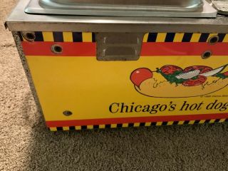RARE Chicago Hot Dog Table Top Cart Steamer Heater Cooker Warmer 3 Bin Bay 110v 2