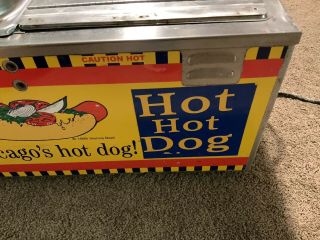 RARE Chicago Hot Dog Table Top Cart Steamer Heater Cooker Warmer 3 Bin Bay 110v 4