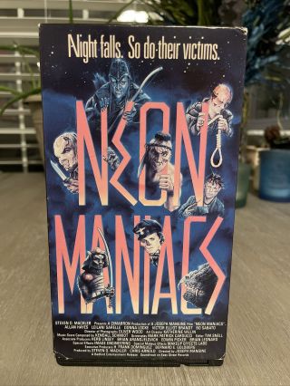 Neon Maniacs Vhs 1987 Lightning Video Rare Horror Sov 1985 Cult Slasher Oop