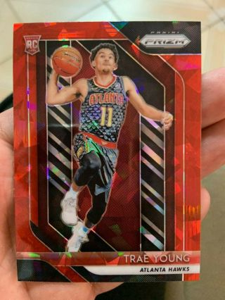 Trae Young 18/19 Panini Prizm 78 Rc Rookie Red Ice Hawks Sp Rare " Like " Raw