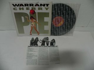 Warrant - Cherry Pie 1990 Rare Korea Vinyl Lp W/insert & No Barcode