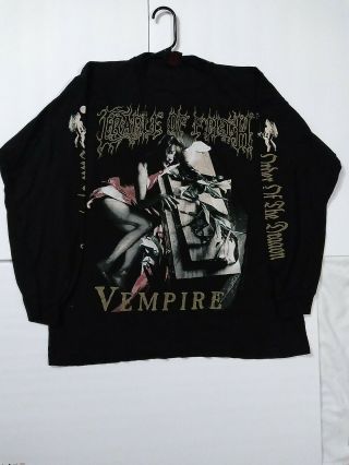 Cradle Of Filth 1996 Vempire Rare Official Vintage Long Sleeve Shirt Xl