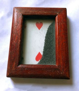 Tenyo Card In Frame (m - 35) Made By Mikame / Very Rare Vintage Tenyo Magic Trick