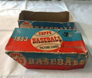 Very Rare 1953 Topps Baseball Card Display Wax Pack Box 5 Cent - Empty 2