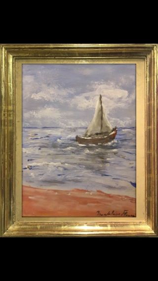 Rare Impressionist Painting On Old Paper,  Fleury,  Monet Era