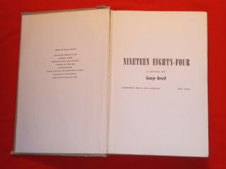 NINETEEN EIGHTY - FOUR 1984 George Orwell First American Edition RARE G - VG 3