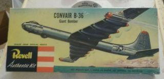 Rare Pre - “s” 1954 (2nd Rel) Revell Convair B - 36 Giant Bomber,  Bonus