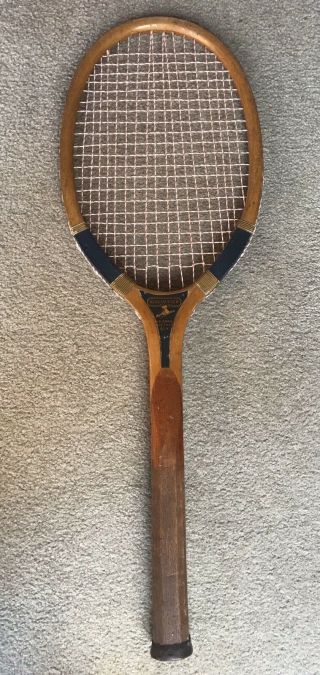 Rare Antique Winchester “sure Shot” Wood Tennis Racket “as Good As The Gun” Logo